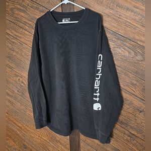 Carhartt Black Loose Fit Long Sleeve Men's Shirt XL